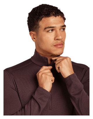 Uomo Icebreaker Merino 260 Tech Brown 1/2 zip Baselayer