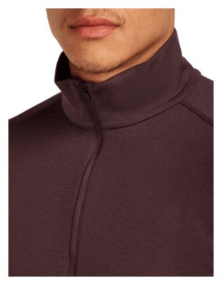 Uomo Icebreaker Merino 260 Tech Brown 1/2 zip Baselayer
