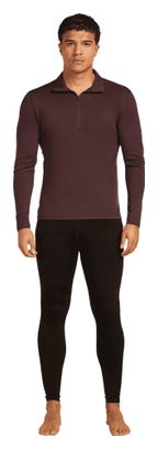 Uomo Icebreaker Merino 260 Tech Brown 1/2 zip Baselayer