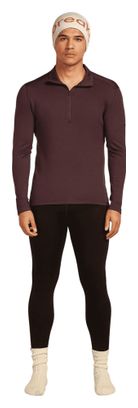 Uomo Icebreaker Merino 260 Tech Brown 1/2 zip Baselayer