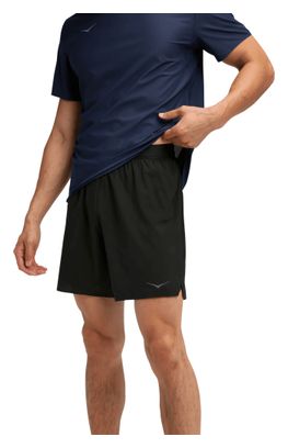 Hoka Glide 7in 2-in-1 korte broek voor heren, zwart