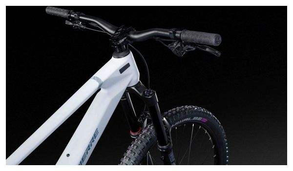 Lapierre Spicy CF 6.9 Full-Suspension Mountain Bike with Shimano 12-Speed (29/27.5") Matte White/Blue 2025
