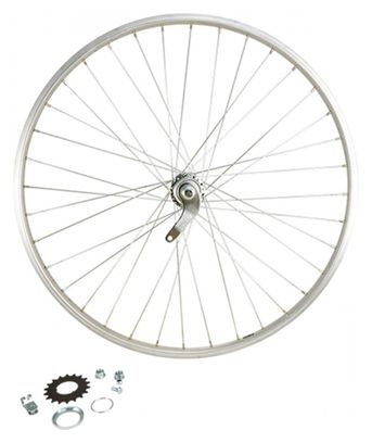 Roue Vélo City 650x35B Aluminium - Moyeu Alu Axe Plein - Compatible 9x100 Mm - Pour Vélos Urbains