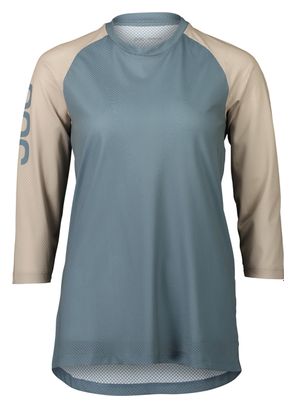 Maillot de manga 3/4 Poc MTB Pure para mujer Azul/Beige