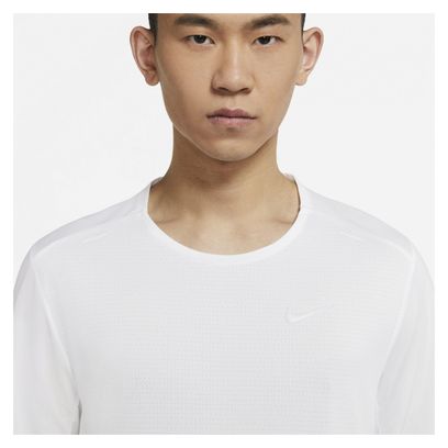 Maillot Manches Courtes Nike Dri-Fit Rise 365 Blanc