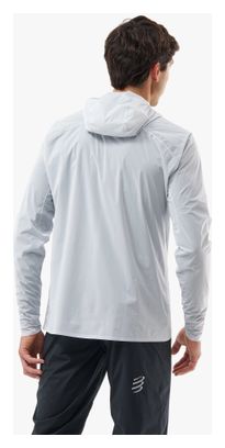 Veste imperméable Compressport Hurricane Waterproof 10/10 Gris Homme