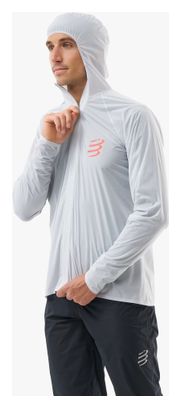 Veste imperméable Compressport Hurricane Waterproof 10/10 Gris Homme