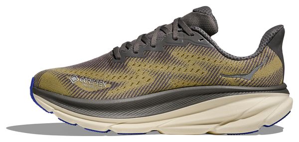 Chaussures Running Hoka Clifton 9 GTX Kaki Homme