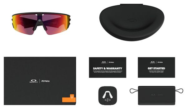 Oakley Meta Vanguard AI Sunglasses - Black / Prizm Transitions Ember / Ref: OW8001-09