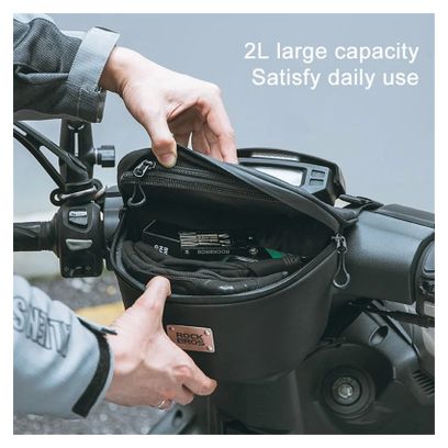 Waterproof front bag with touchscreen for scooter
