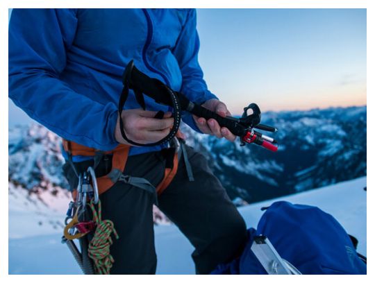 Bâtons MSR DynaLock Ascent Carbone Noir/Rouge