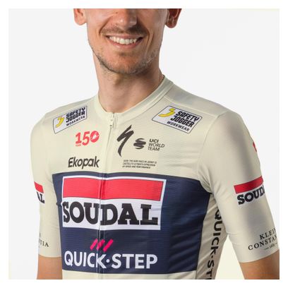 Castelli Soudal Quickstep 150th Anniversary Giro26 Men's Short-Sleeve Jersey - Beige