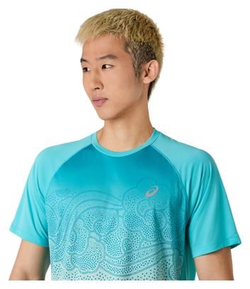 T-Shirt Running Asics Road Fade Bleu Homme