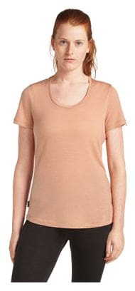 T-shirt Femme Icebreaker Merino 125 Cool-Lite Sphere 3 Col Degage Beige