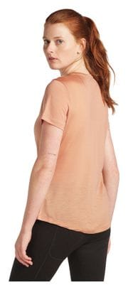 T-shirt Femme Icebreaker Merino 125 Cool-Lite Sphere 3 Col Degage Beige