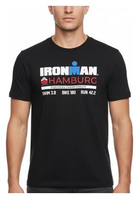 Ironman Hamburg Korte Mouw T-Shirt Zwart Heren