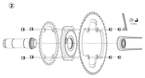 Rotor INspider Road BCD 110x4 Spider Power Meter für Rotor Aldhu / Vegast Kurbeln