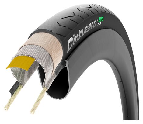 Pirelli Cinturato EVO TLR 700 mm Pneumatico stradale Tubeless Ready Pieghevole TechWall+ Road SmartEVO AS Retro Sidewall