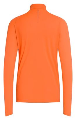 Odlo Women's 1/2 Zip Essential Ceramiwarm Orange Sweater