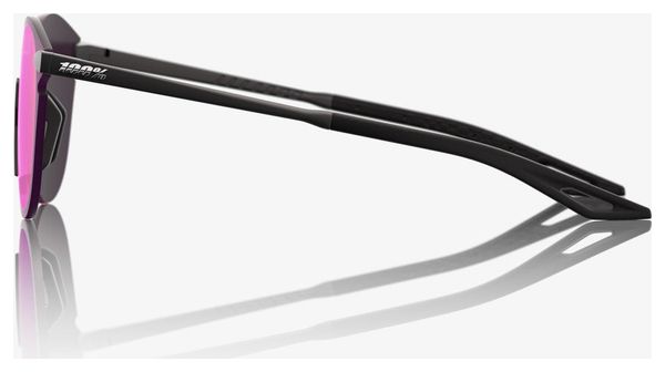 Gafas 100% Legere Round Soft Tact Negro-Morado Espejo