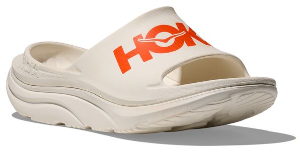 Hoka Ora Athletic Slide Recovery Shoes White/Red Unisex