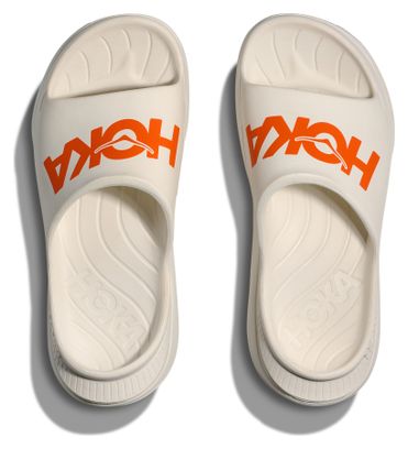 Hoka Ora Athletic Slide Recovery Shoes White/Red Unisex