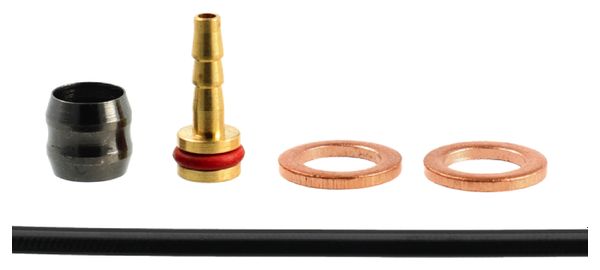 Elvedes-Ersatzschlauchsatz mit Einlage und Schlauchanschluss für Tektro, 5,0 mm, 2000 mm