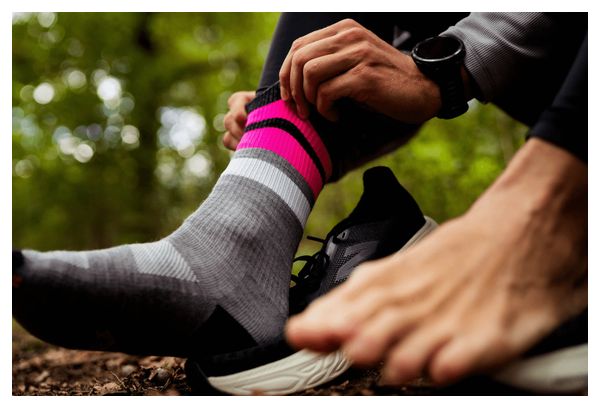 Incylence Merino Light Strive Sokken Grijs/Roze