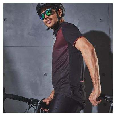 Triban RC500 Short Sleeve Jersey Bordeaux / Zwart