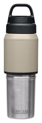 Bouteille Isotherme 2-en-1 Camelbak Multibev 500 ml dont tasse 350ml Beige