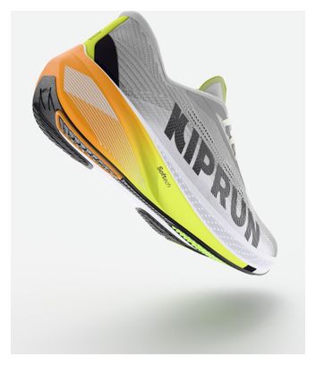 Kiprun Kipcore Premium hardloopschoenen grijs/geel voor heren