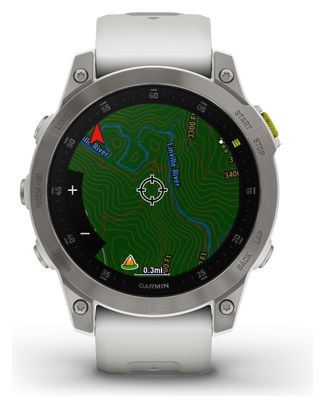Orologio sportivo Garmin Epix Sapphire Titanium Argento / Bianco