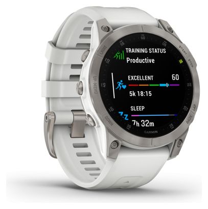 Orologio sportivo Garmin Epix Sapphire Titanium Argento / Bianco