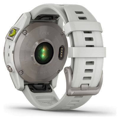 Garmin Epix Sapphire Titanium Sport Watch Silver / White