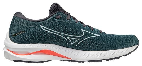 Chaussures de Running Mizuno Wave Rider 25 Bleu Vert Rouge