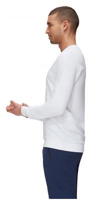 Mammut Crew Neck Logo Langarm-Pullover Weiß