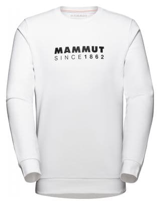Pull Manches Longues Mammut Crew Neck Logo Blanc