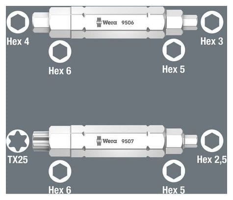 Wera-Démontes pneus multifonction bicycle set 15