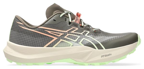 Asics Fuji Lite 7 trailschoenen, kaki/geel, unisex