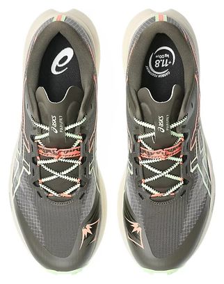 Asics Fuji Lite 7 trailschoenen, kaki/geel, unisex