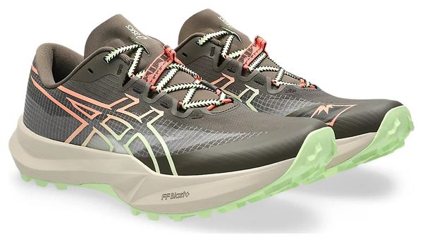 Asics Fuji Lite 7 trailschoenen, kaki/geel, unisex