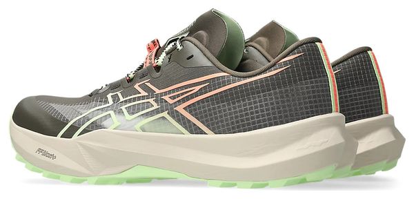 Asics Fuji Lite 7 trailschoenen, kaki/geel, unisex