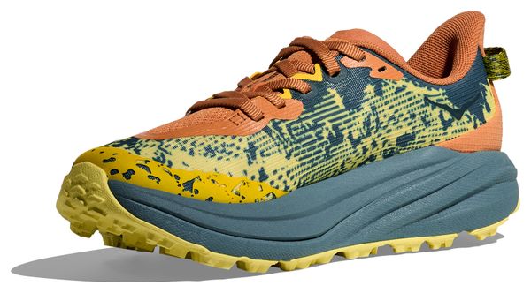 Zapatillas de trail Hoka Speedgoat 6 Youth Amarillo/Naranja/Azul Niño