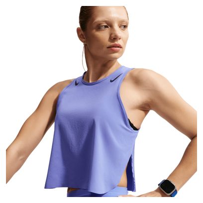 Débardeur Crop Nike AeroSwift Bleu Femme