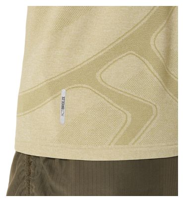 Asics Road Seamless Kaki Dames T-shirt met korte mouwen