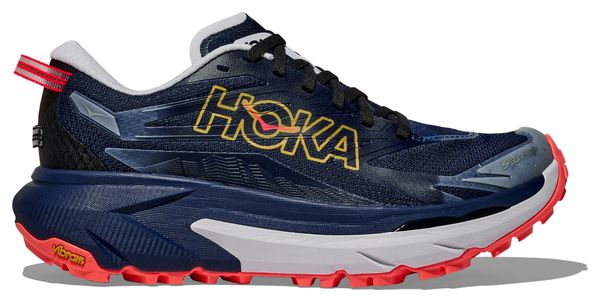 Hoka Mafate 5 Trail Running Shoes for Women, Blue/Red