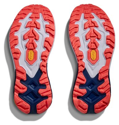 Hoka Mafate 5 Trail Running Shoes for Women, Blue/Red