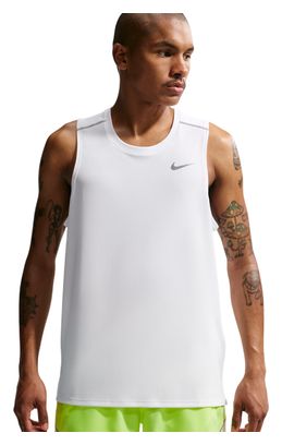 Canotta Nike Miler bianca da uomo