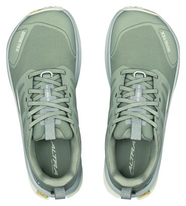 Altra Lone Peak 9+ GTX Trail Running Shoes, Green/Orange, Women's