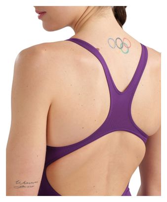 Women's Arena Swim Pro Solid Violet 1-Piece Swimsuit